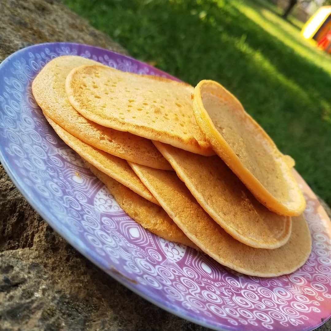 Pancake con farina di sorgo - Timo e lenticchie